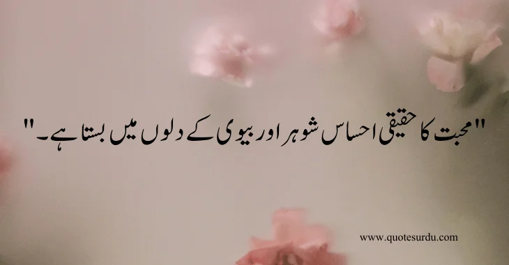 35 husband-wife love quotes in Urdu 2024