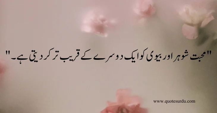 35 husband-wife love quotes in Urdu 2024