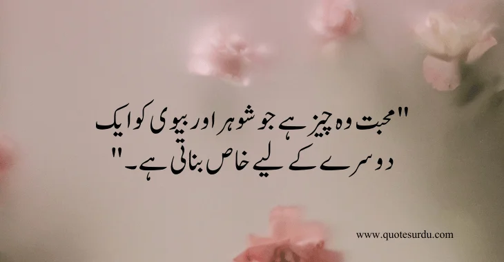 35 husband-wife love quotes in Urdu 2024