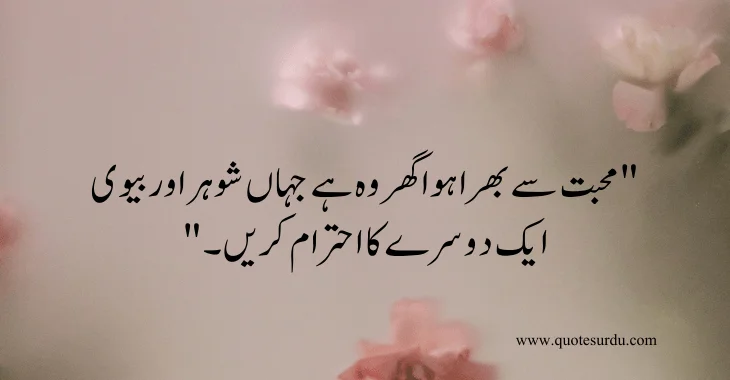 35 husband-wife love quotes in Urdu 2024